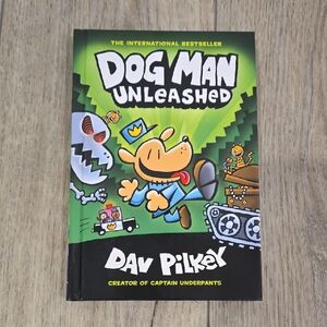 Dog Man Unleashed by Dave Pilkey - Green and Black Cover